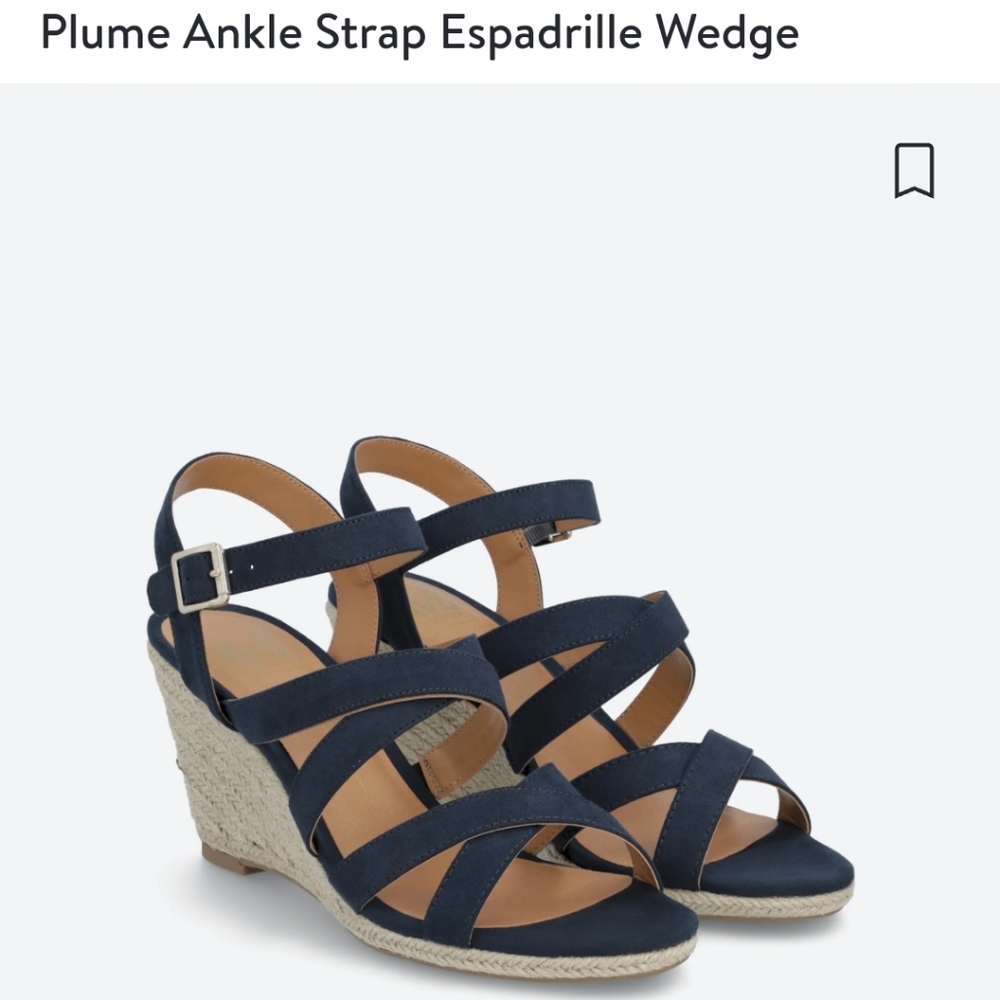 DV8 Plume Ankle Strap Espadrille Wedge